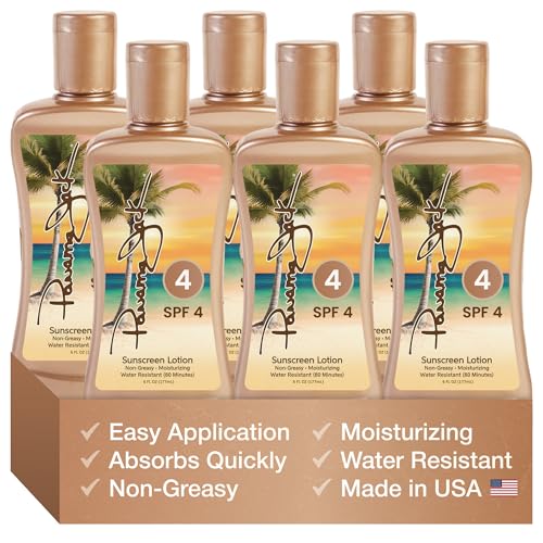 Image of Panama Jack Sunscreen Tanning Lotion, SPF 4, 6 OZ (Pack of 6)