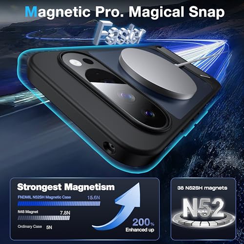 Image of for Google Pixel 10 Pro XL Case with MagSafe [Invisible Kickstand] [Charge While Standing] [Military Shockproof]Translucent Matte Soft Silicone Bumper for Pixel 10 Pro XL Phone Case Slim, Black