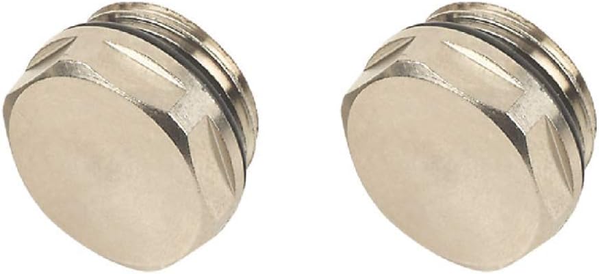 x2 Blank Cap Manual Radiator AIR Vent Bleed Plug Valve 1/2" BSP