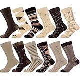 WeciBor Calcetines de Algodón Peinado Sin Costuras Para Hombre 12 Pares, Talla 43-46