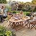 Casaria® Gartentisch Wetterfest Klappbar FSC®-Zertifiziert Holz Schirmständer 160x85cm 80kg Belastbarkeit Balkon Garten Terrasse Tisch Klapptisch Balkontisch Akazie