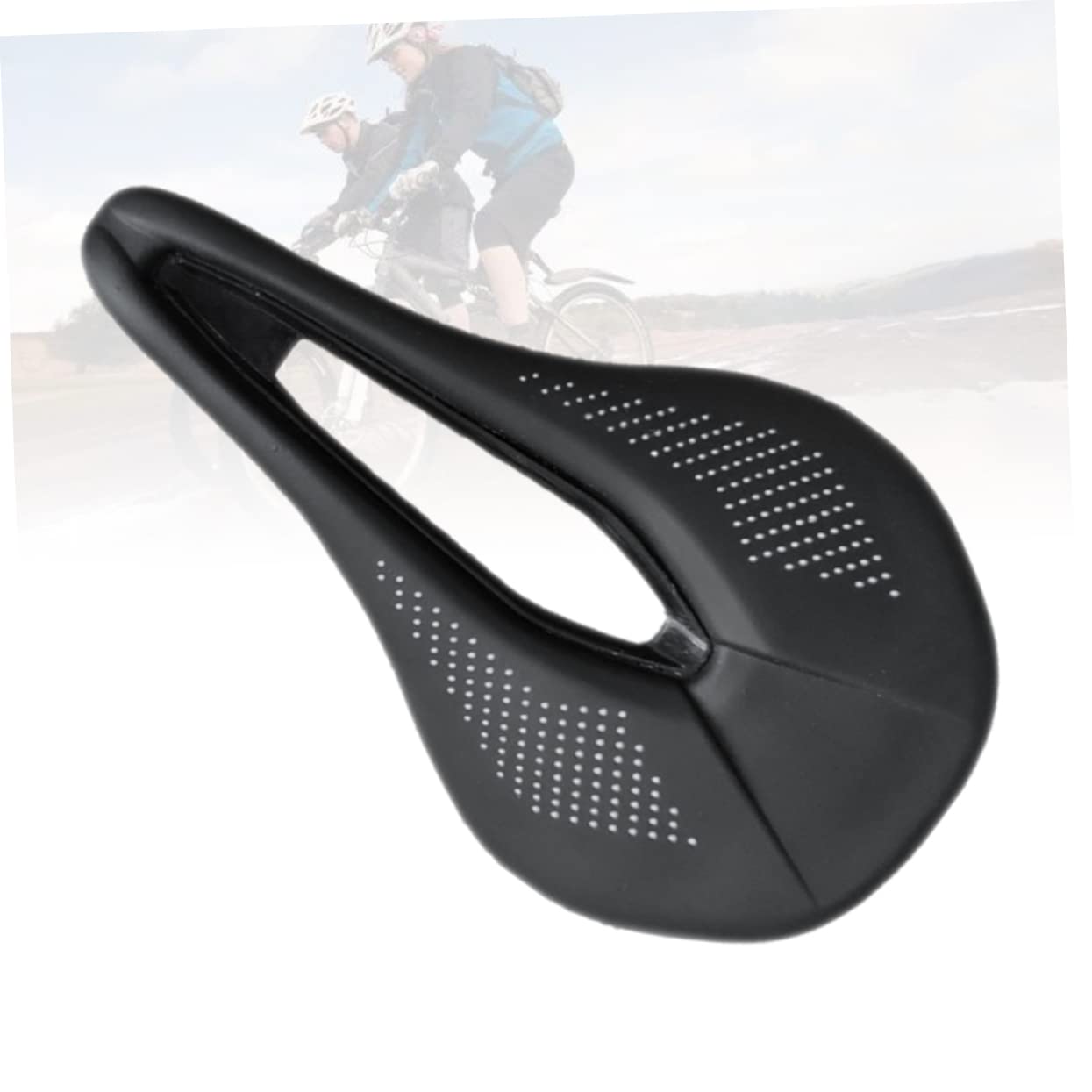 Selle de Vélo Creuse VTT Respirante en Acier Molybdène Noir