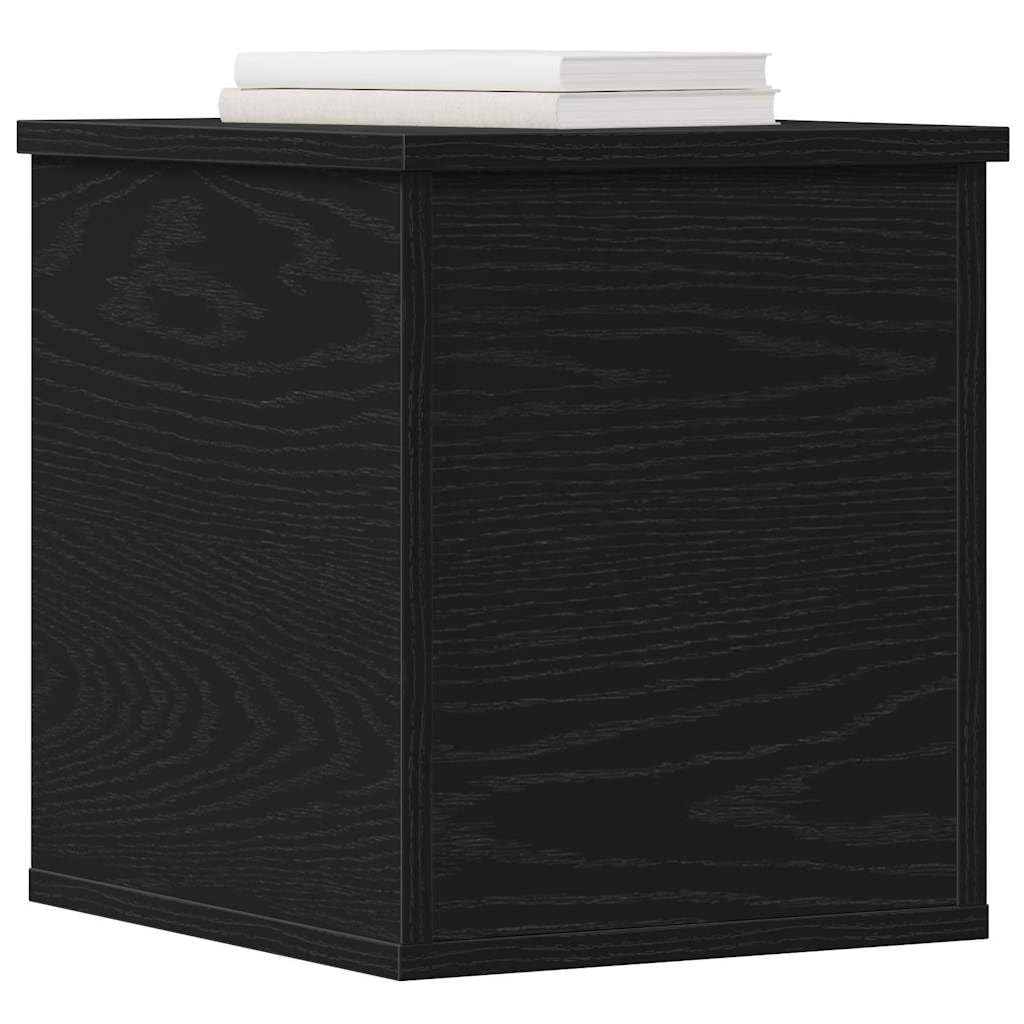 vidaXL Storage Box Black Oak 30 x 35 x 35 cm Engineered Wood, Living Room Storage, Rectangular Chest, Modern Organizer Box, Ample Space, Home Solution, Clutter-Free Utility