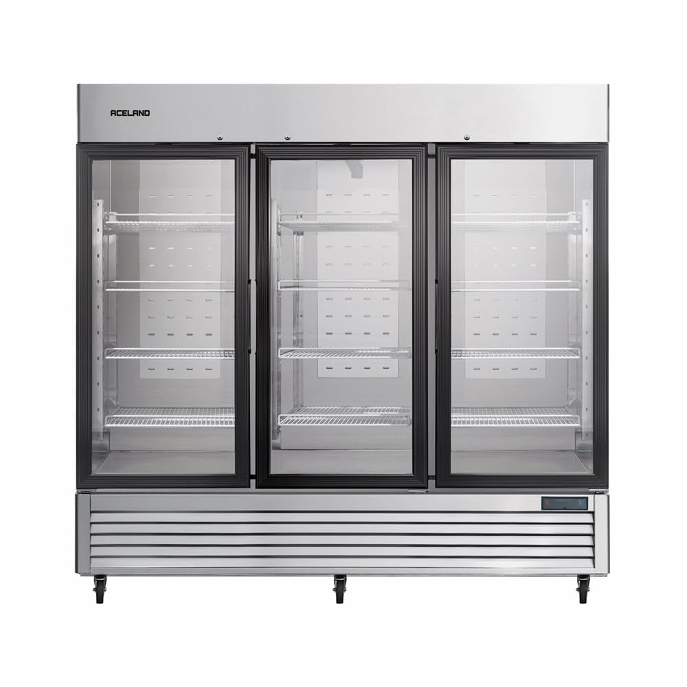 Aceland Etl Certified 82" Three Swing Door Merchandiser Freezer 69 Cu.Ft on Fridge.com - View 2