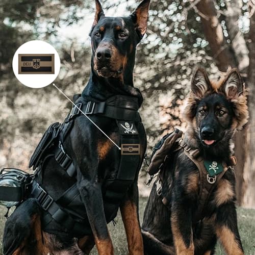 3 Stücke DEU Deutsche IR Infrarot Reflektierende Klett Patches Militär Für Rucksack Hut Jacke Militär Baseballkappe Uniform Kleidung Taktische Weste Hundegeschirr (Braun)