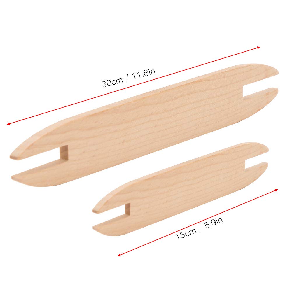 Weaving Shuttles, High Quality Wood Weaving , DIY Weaving Tool, 2Pcs Lightweight for Knitting Yarn Sewing Process