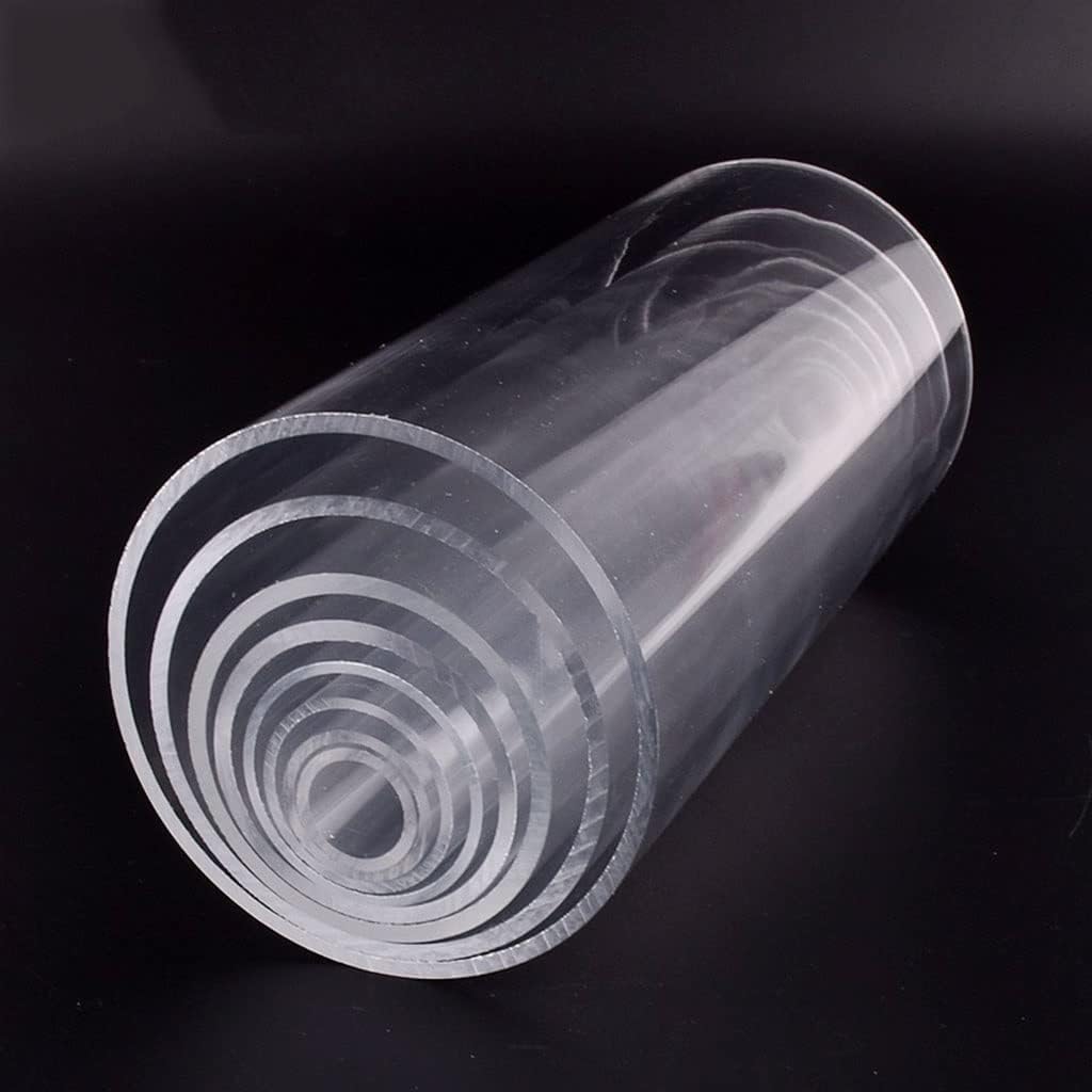 Clear Acrylic Tube Transparent Aquarium, for Fish Tank Water Supply Pipe Garden Watering Fittings 32cm Long(Outer dia 75mm)