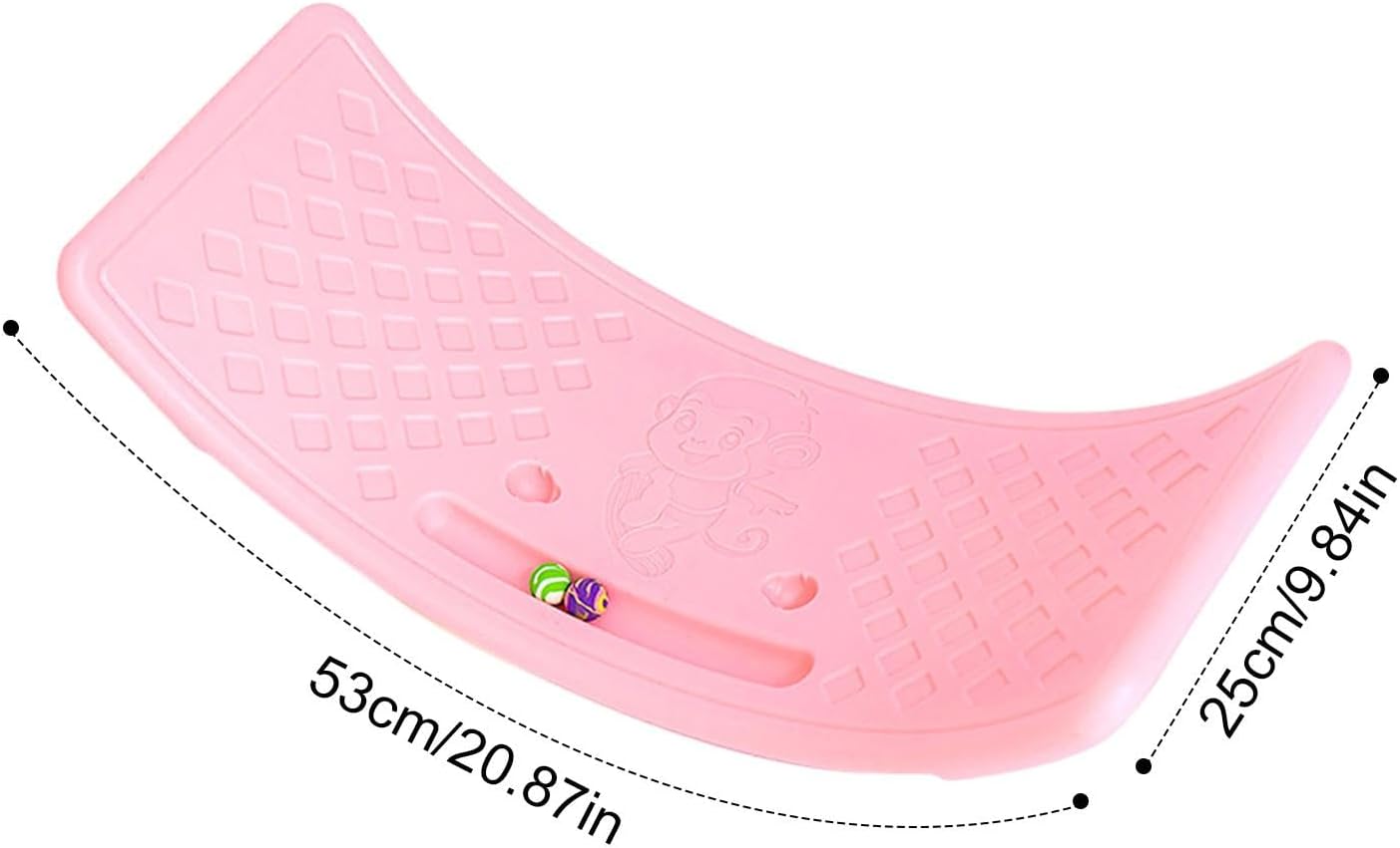 Curved Balance Board, PP Balance Seesaw Board, Household Wobble Board Toddler, Open Ended Workout Balance Board For Kids, Balance Training Seesaw Toy For Home, Indoor Use