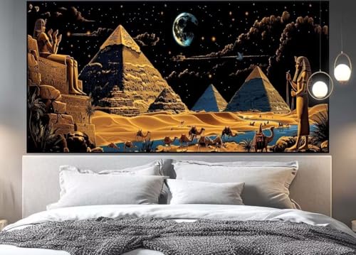 Diamond Painting Pyramide Ägypten diamond painting erwachsene groß xxl 60 x 30 cm 5D Diamant malerei Set Full Square Kristall Strass DIY Stickerei Kreuzstich Diamond Art Kunst für Home Dekor Gifts C24