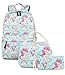 Abshoo Cute Lightweight Unicorn Backpacks With Lunch Box For Girls School Bags Kids Bookbags (Unicorn Sky Blue Set)
