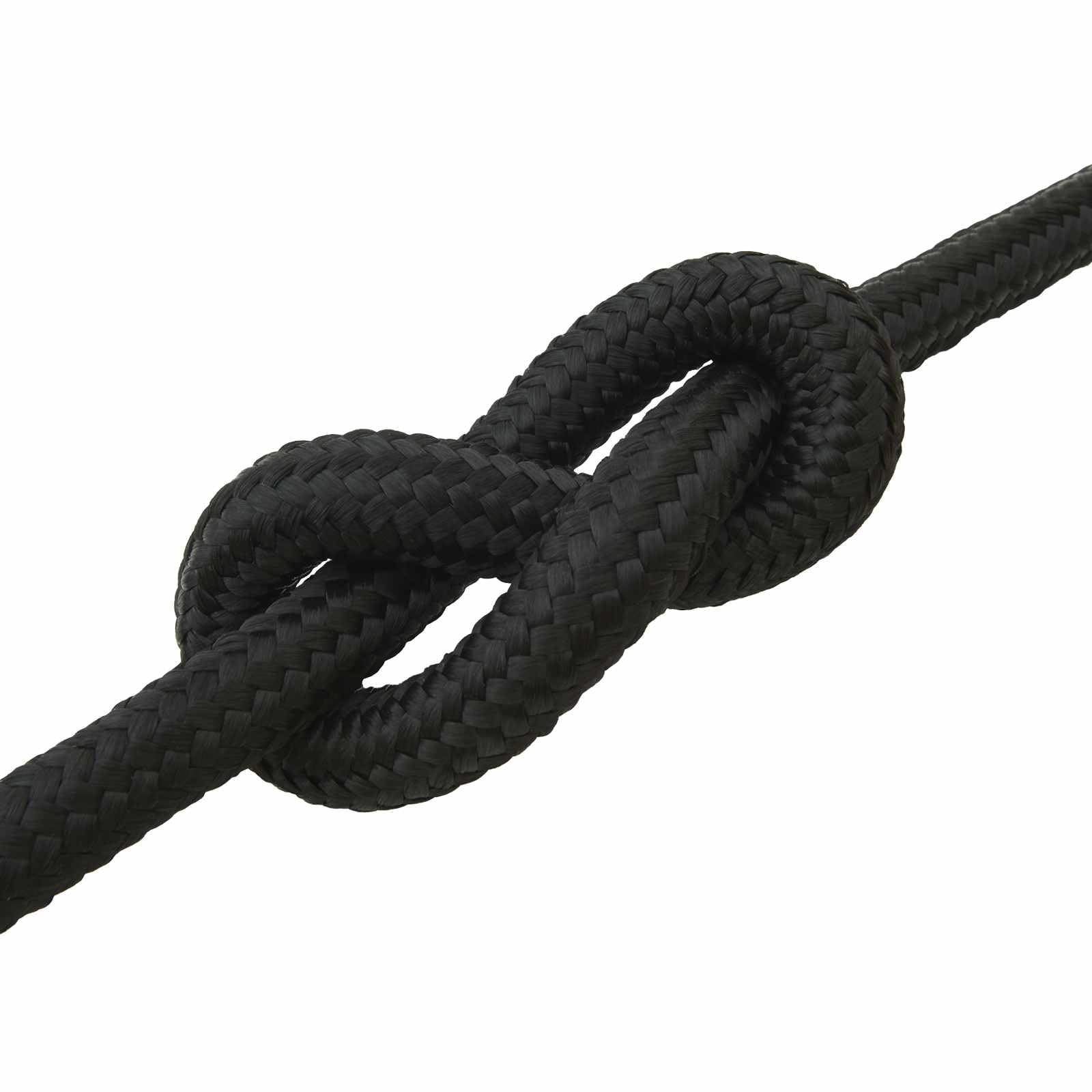Bootsseil 25m Polypropylen PP Tauwerk Schwarz für Wassersport Marine Camping Ladungssicherung Festmacherleine