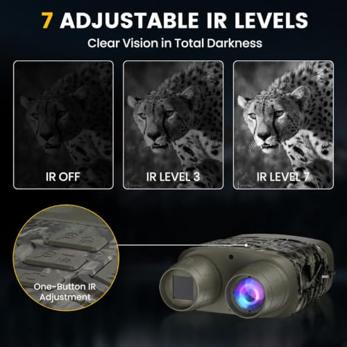 Image of Vtiisama Night Vision Goggles, 4K Night Vision Binoculars for Adults