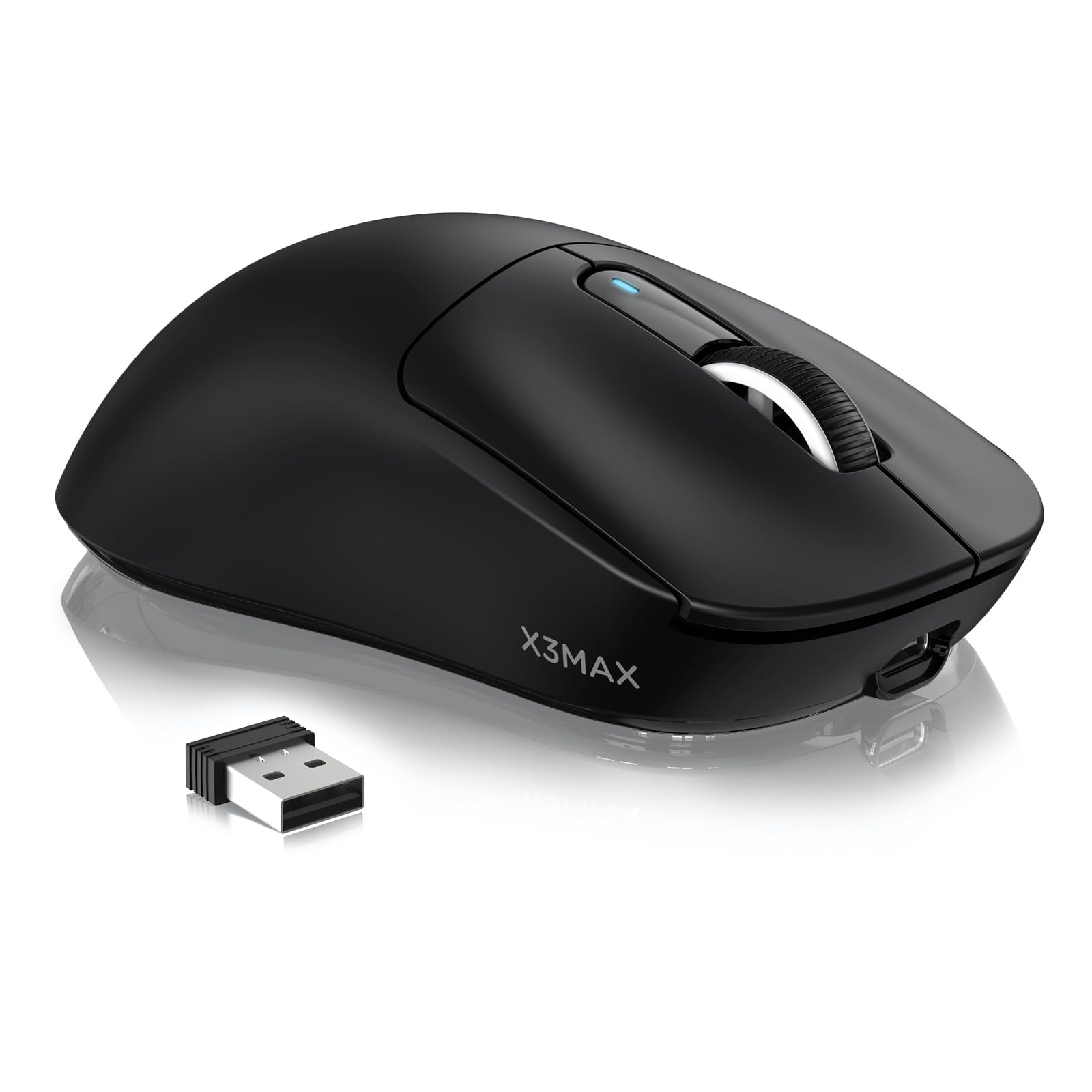 VGN GAMEPOWER X Attack Shark X3MAX PAW3950 bezprzewodowa mysz gamingowa Superlight, 42000 DPI, 49 g, ultralekka myszka optyczna, przełącznik optyczny, 2,4 G/BT/przewodowa, do 200 godzin, akumulator