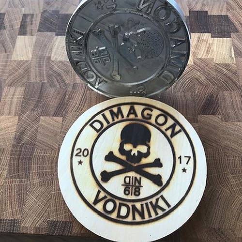 Timbro Personalizzato AIMOADO Per Legno - Ferro Di Branding, 2.5x2.5cm, Con Manico In Legno - Foto 3