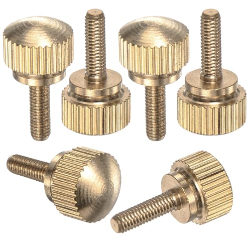M METERXITY – 6 vis à tête ronde laiton massif M3x10mm poignée cannelée