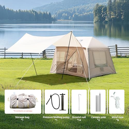 Carpa Inflable para Camping 4 Personas 4 Temporadas miniatura 7