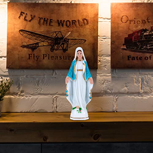 Grave Ornaments Grave Ornaments Virgin Mother Statue Glow in The Dark Blessed Mother Figurine Virgin Night Light Nativity Sculpture Religious Garden Statue Decor Coquette - Image 2