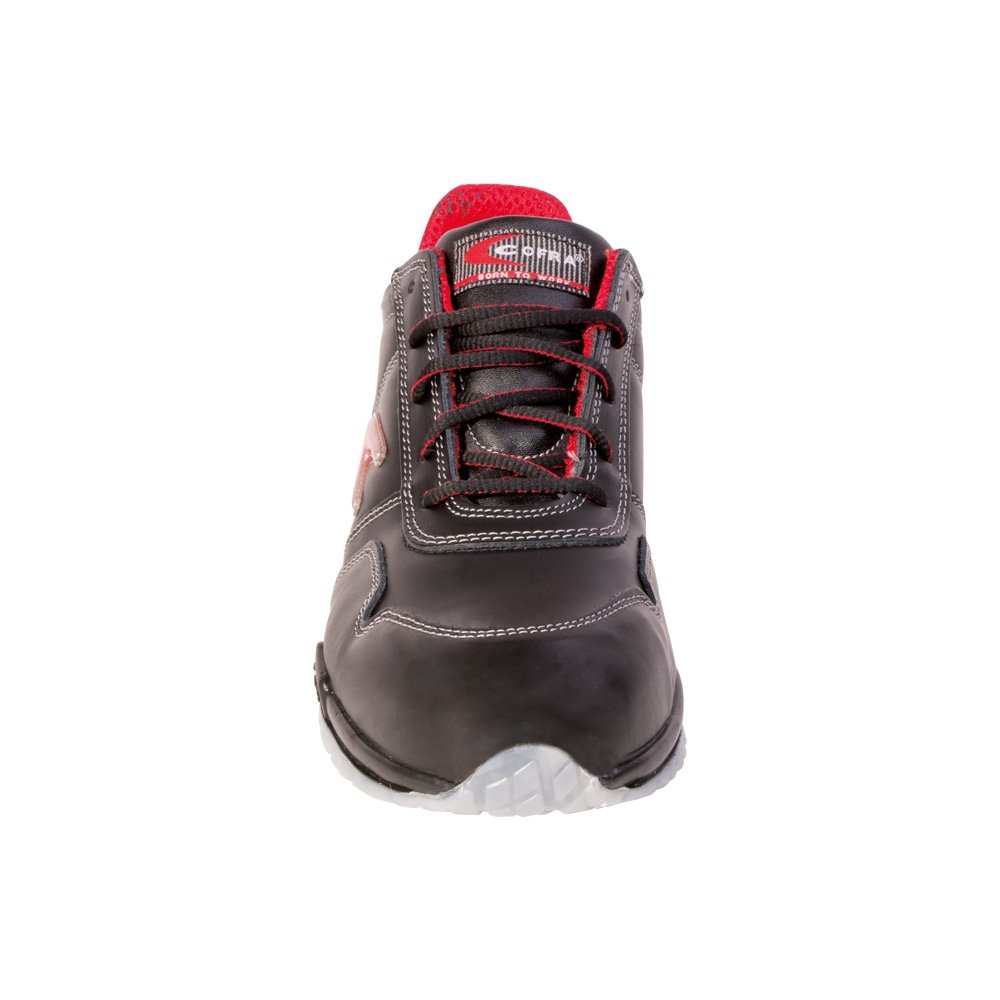 Cofra 78500-002.W43 ZATOPEK S3 SRC Sicherheitsschuhe, Schwarz/Rot, Größe 43