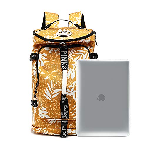 Gym Duffle Bag Backpack 4-Way Waterproof With Shoes Compartment For Travel Sport Hiking Laptop (Mustard Yellow) Xl #TOP5