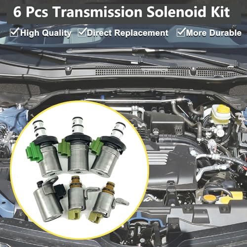 Image of SecosAutoparts 6PCS 4F27E Transmission Solenoid Kit Compatible with Mazda 2 3 5 6 CX-7 MPV 2002-2012 - Fit for 4F27-E 4 Speed Automatic Transmission, Replaces 48420K-R FN4A-EL