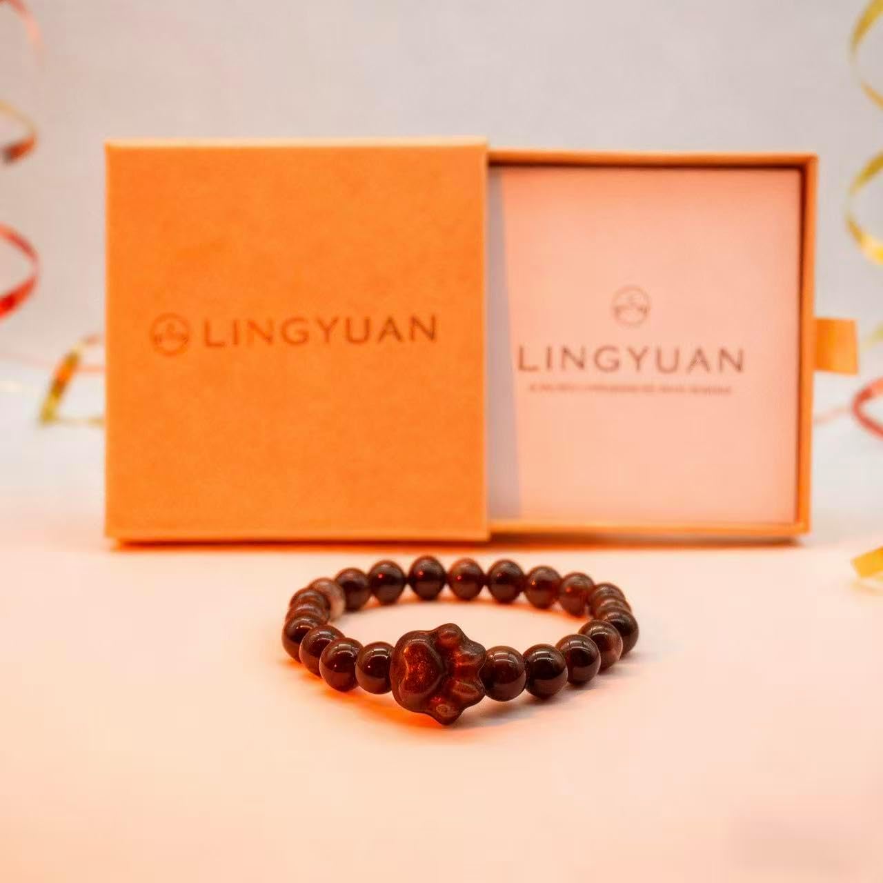 LINGYUAN Black Obsidian Cat Bracelet, Natural Stone Beaded Bracelet for Protection Luck and Energy Balance, Handmade Healing Crystal Jewelry Gift for Women and Men - Image 6