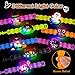 Halloween Light Up LED Bracelets 10 Pack Halloween Party Favors for Kids, Pop Halloween Bracelets Glow in The Dark Party Favors Halloween Trick Or Treat Toy Goodies Flashing Bag Stuffers Bracelets
