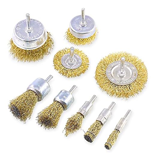Grbewbonx 9 st trådborstar slipmaskin polering metall rostborttagning borste set verktyg borstar borr roterande verktyg rostborttagning borste