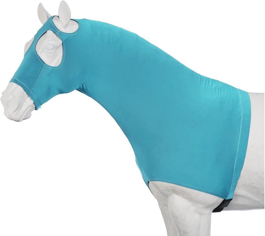 Tough 1 100% Spandex Mane Stay Hood L Turquoise