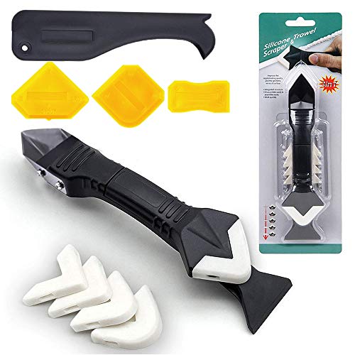 Caulking Tool Kit, 3 in 1 Caulking Tools(stainless steelhead) Silicone Sealant Finishing Tool