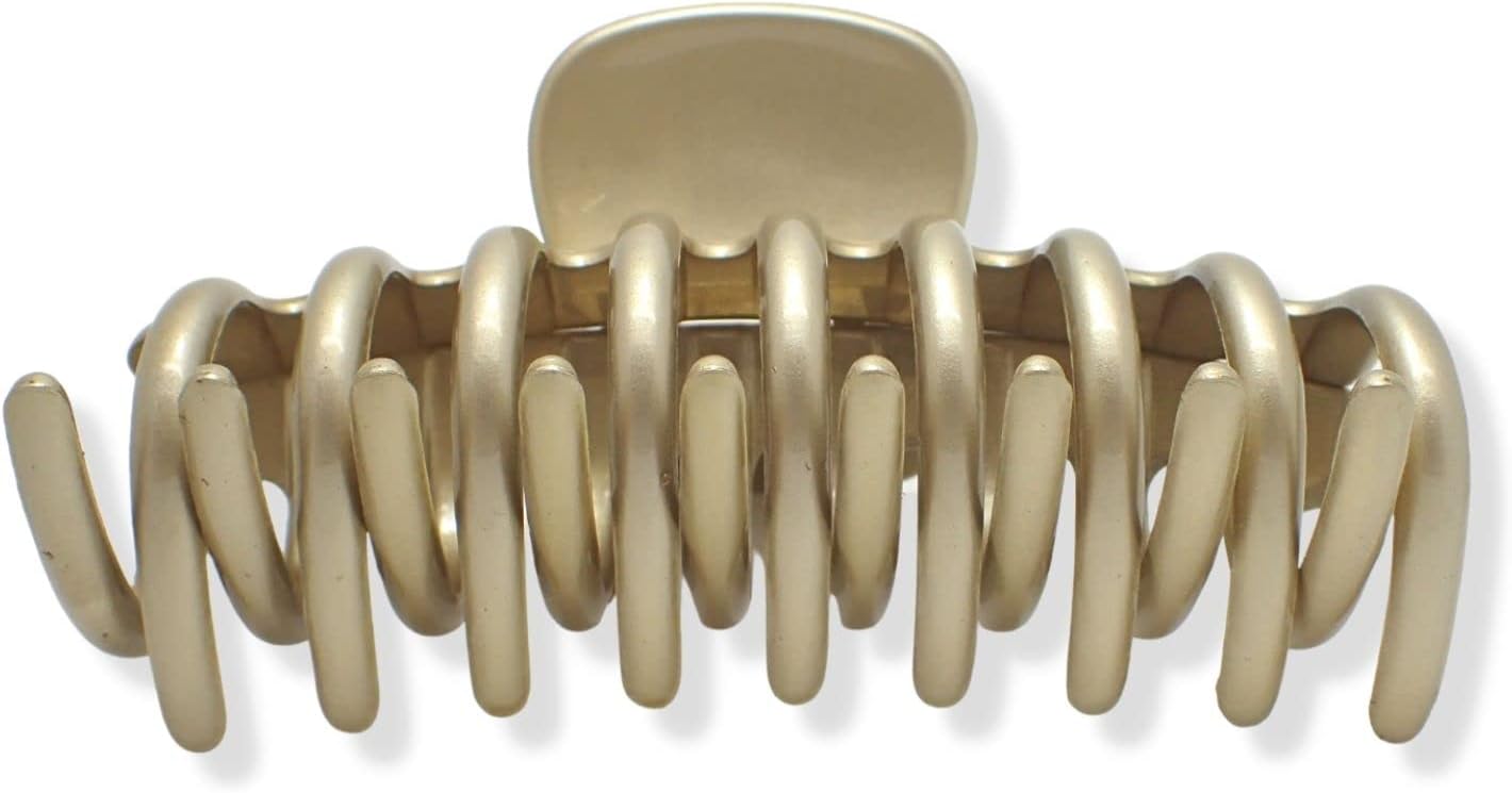 Topkids Accessories 9cm/3.5" Matte Hair Claw Clips for Women and Girls Hair Clips Women Hair Claws Hair Accessories Large Claw Clip for girls hair (Gold + Silver) - Image 5
