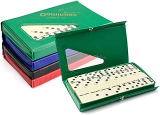 مجموعة دومينو للبالغين، مجموعة دومينو للالعاب اللوحية الكلاسيكية، العاب لوحية عائلية كلاسيكية للبالغين والعائلات للاعبين المتخصصين من كيو اي دبليو واي جي بي واي كيو (لون عشوائي)