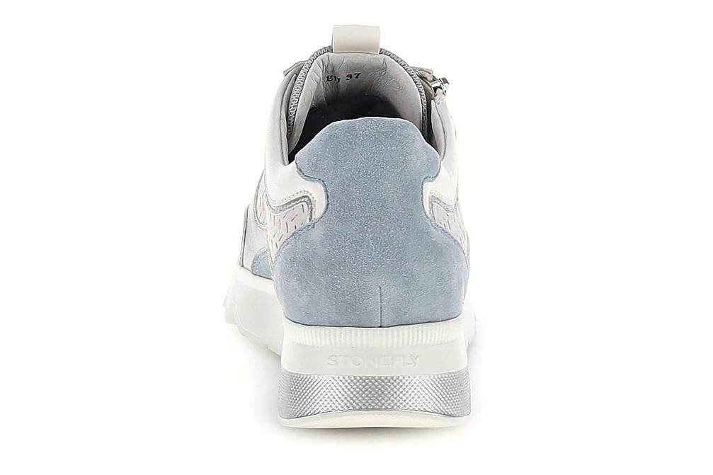 Scarpe Sportive Stonefly Spock 50 Blu con Cerniera Laterale e Soletta Blusoft Memory - Donna