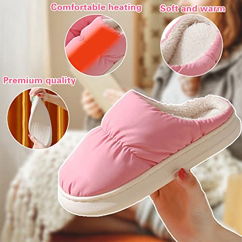 USB Heated Slippers Foot Warmer Shoes Charger Electric Heating Shoes Winter Warm Plush Slippers for Women Men3