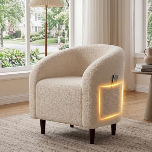 Sillón Barrel Plegable Teddy Beige miniatura 1