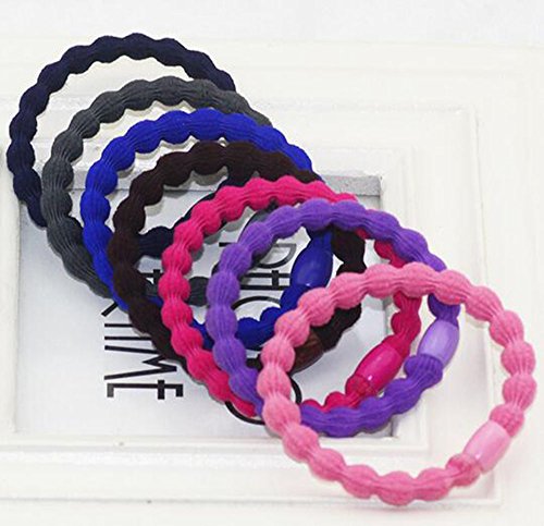 100pc Mix Color Plastic Hair Elastics Ponytail Hold