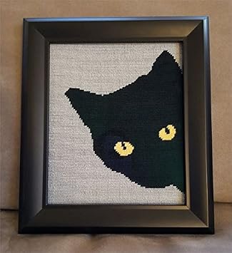 Pepita Needlepoint Canvas: Cat Around Corner, 7 x 8