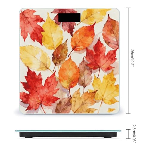 Báscula digital para baño con diseño Colorful Leaves miniatura 2
