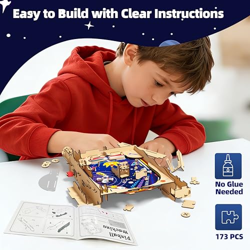 GobiDex DIY Wooden Pinball Machine Kit - 17.93 w/ Code + 40% Off Code GZG03YAB - image 3