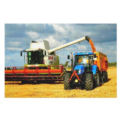 Traktor Und Mähdrescher，Klassische Puzzle für Erwachsene Teenager...