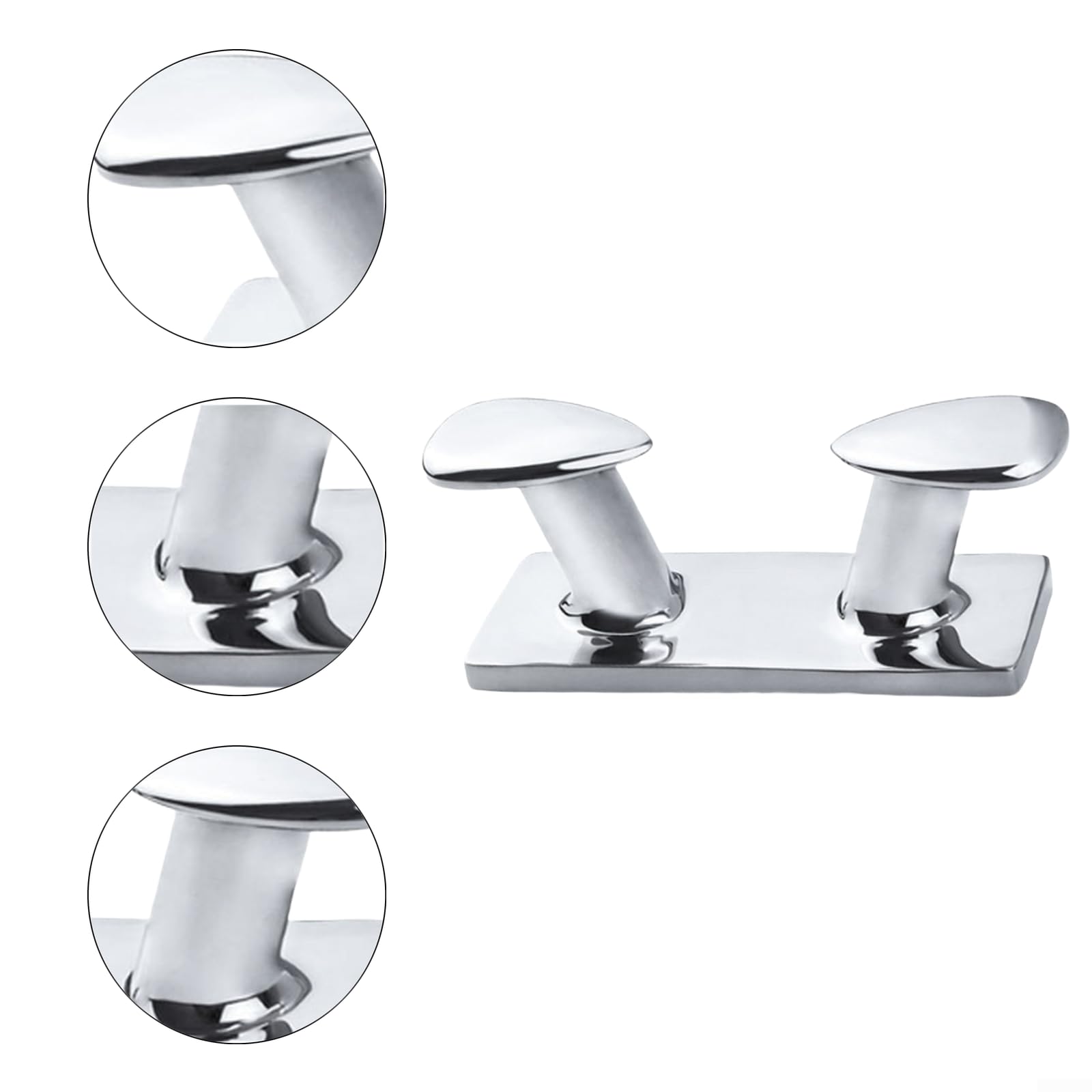 Bitta per ormeggio in acciaio inossidabile 316 da 15,2 cm, lucidata a specchio per molo di yacht e barche, hardware resistente per la sicurezza delle navi
