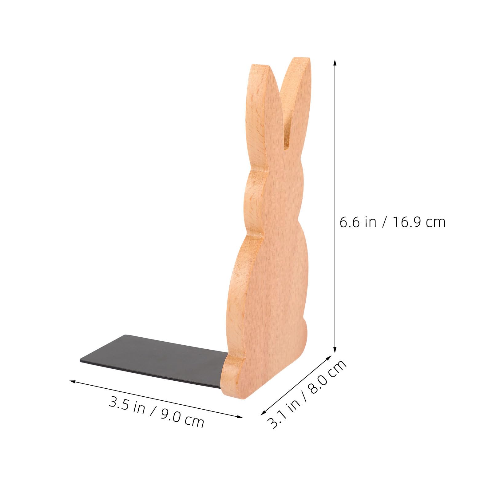 Healeved 2 sujetalibros Decorativos de Conejo de Pascua de Madera para Libros Pesados, Organizador de estantería de Escritorio para el hogar y la Oficina.