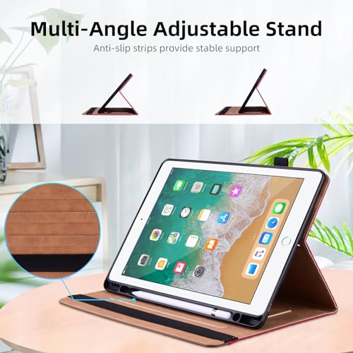 Vkooer Case for iPad 6th/5th Generation 9.7 inch with Pencil Holder, iPad 2018/2017 - Image 2