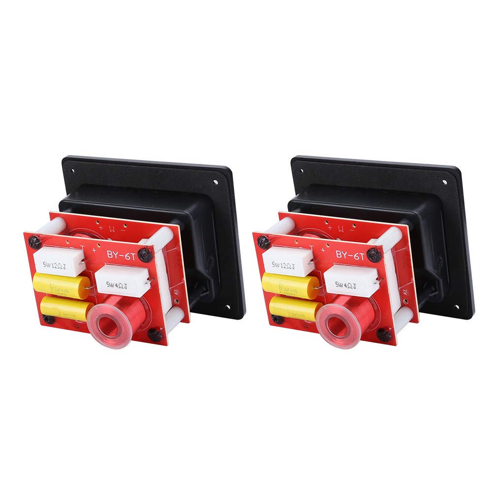 Filtros de Cruce de, 2 Piezas HiFi 400W Distribuidor Divisor de Frecuencia de Graves/Agudos Ajustables, Filtros de Cruce de de Altavoz de 2 Vías, para Estantería de 3 a 8