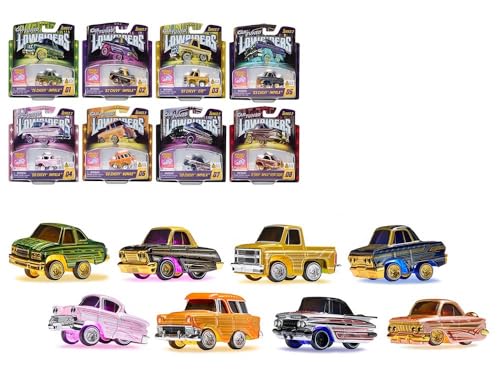Set 8 Modelos de Autos Diecast Lowriders Show Glow Serie 2 miniatura 1