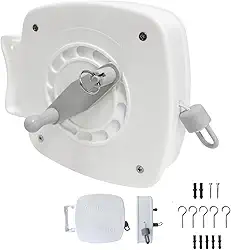 Varal Nylon Retrátil Recolhível De Parede Seca 30m Corda