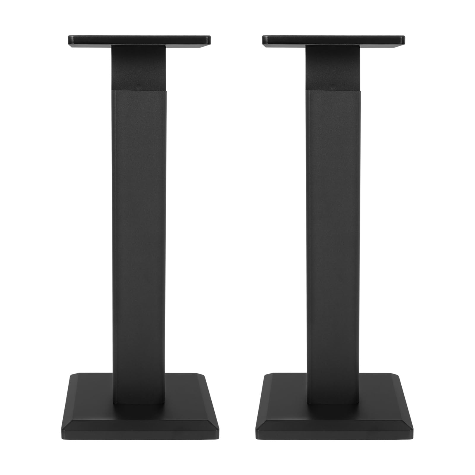 Juego de 2 soportes para altavoces, soporte de suelo con almohadillas antideslizantes. Capacidad máxima de carga: 30 kg. Rango de altura ajustable de 65 a 85 cm. Fácil montaje para barras