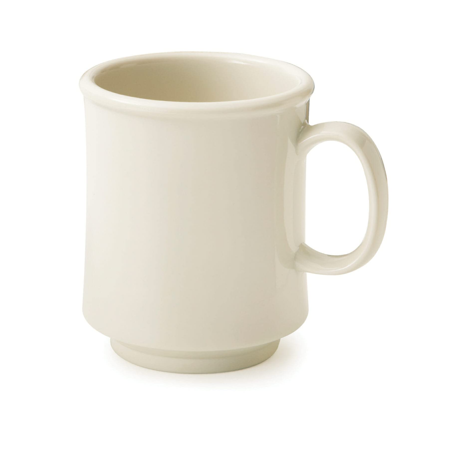 GET TM-1308-IV Stackable Plastic Coffee Mug 8 Ounce Ivory Set of 12