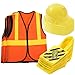 48 Pieces Construction Dressing up Supplies Construction Costume, Including 16 Tote Bags, 16 Vests and 16 Construction Hats, Birthday Party Favor Costume for Birthday Party Halloween Costume Party