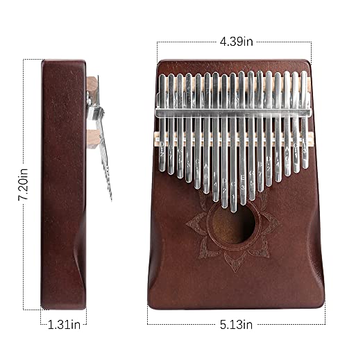 Kalimba Gadom Kalimba Piano à pouces, 17 clés, instrument professionnel, avec instructions d’apprentissage (français non… - Les Beatles, Paul McCartney, John Lennon, RIngo Starr, George Harrison Kalimba Gadom Kalimba Piano à pouces, 17 clés, instrument professionnel, avec instructions d'apprentissage (français non… – Image 8