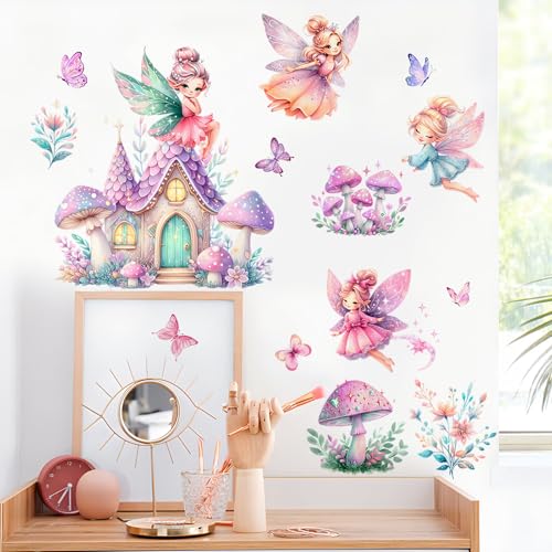 Calcomanías de Pared Fairy Casa Hongo Cartoon 2 Pzs miniatura 4